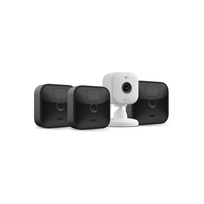 Blink Outdoor - Kabellose berwachungskamera Bundle mit 3 Kameras und Blink Min