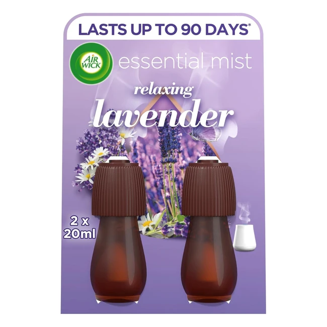Air Wick Essential Mist Twin Refills - Relaxing Lavender - Pack of 2 - Lasts 90 