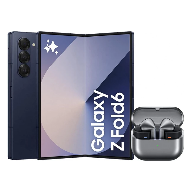 Samsung Galaxy Z Fold6 AI Smartphone Unlocked 512GB Navy Buds3 Pro