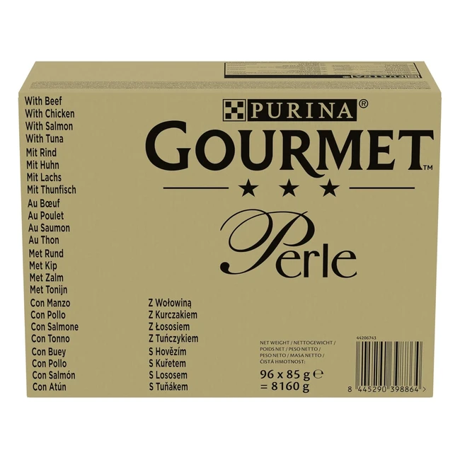 Purina Gourmet Perle Filettini in Salsa - Cibo Umido per Gatti - 96 Buste da 85g
