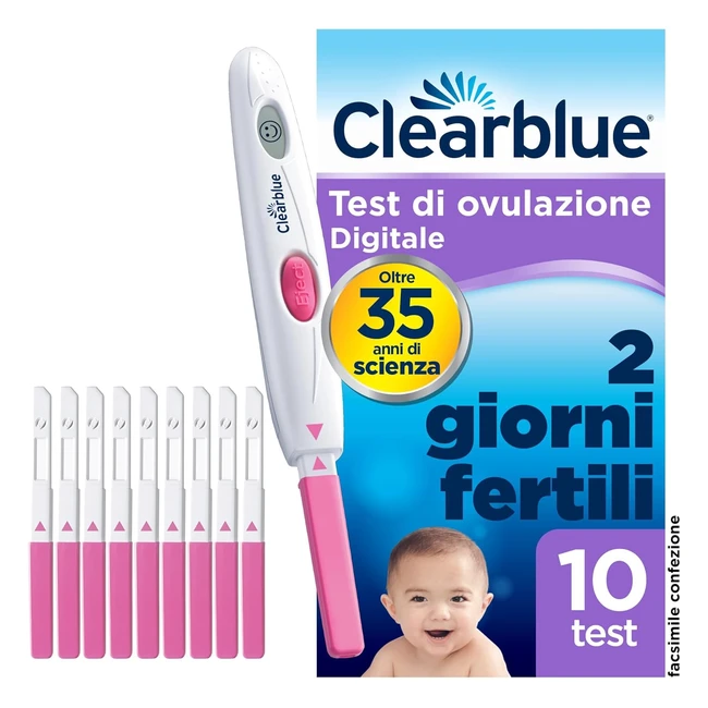 Test di ovulazione Clearblue digitale - Rimanere incinta facilmente con 1 portas