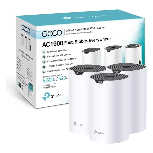 TP-Link Deco S7 AC1900 Whole Mesh WiFi System Dualband with Gigabit Ports - Cove