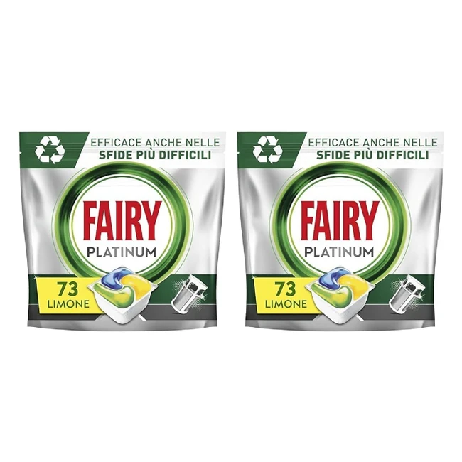 Fairy Platinum Detersivo Pastiglie Lavastoviglie 146 Capsule Limone - Efficace C