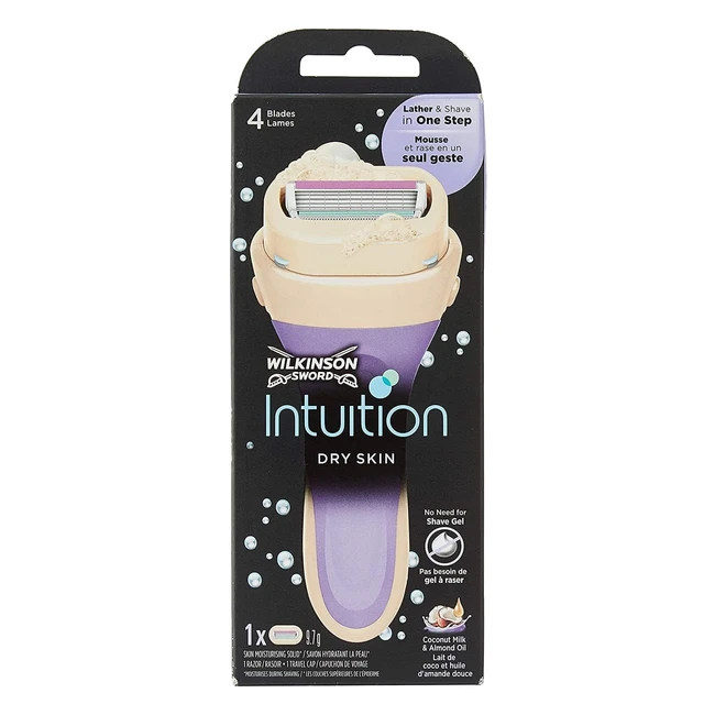 Wilkinson Sword Rasoio Intuition Dry Skin - Rasoio Donna 4 lame - Idratazione co