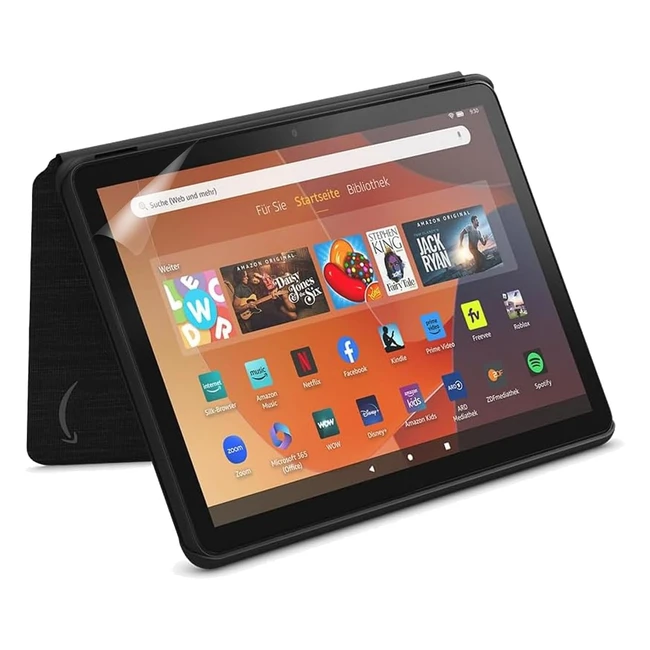 Amazon Fire HD 10 Tablet 32 GB Schwarz 2023 Version - Schutzhlle  Antireflexd