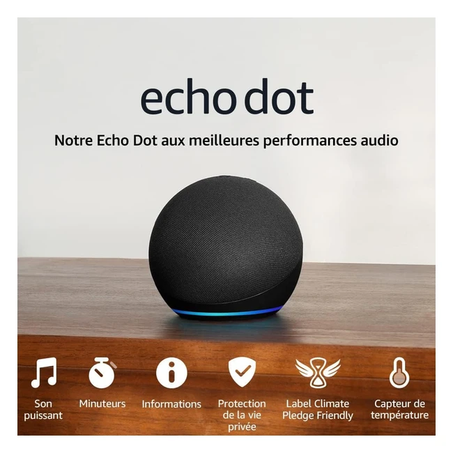 Enceinte connecte Bluetooth et WiFi - Echo Dot 5e gnration 2022 - Son puis