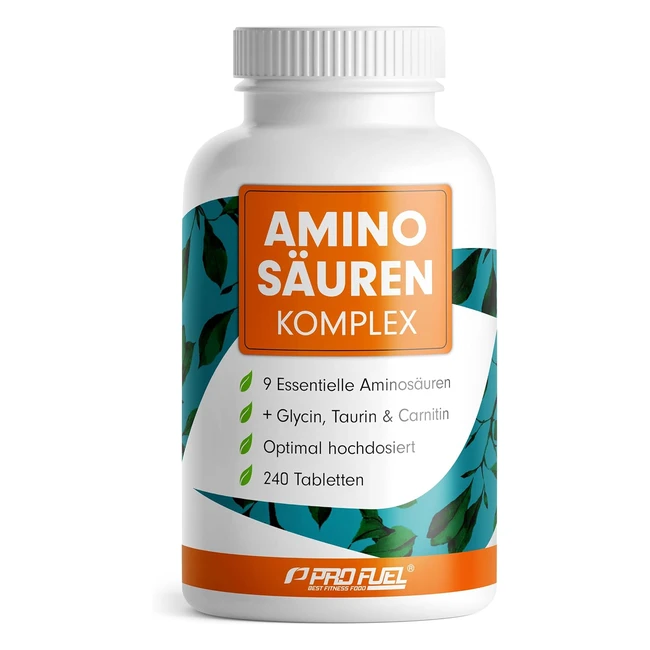 Aminosuren Komplex Hochdosiert 240 Tabletten 6000 mg Aminosuren pro Tag 9 es
