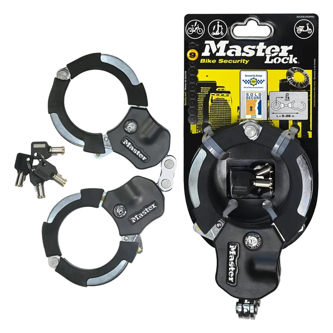 Master Lock E-Scooter Schloss - Zertifiziert  Patentierte Handschellenschloss -