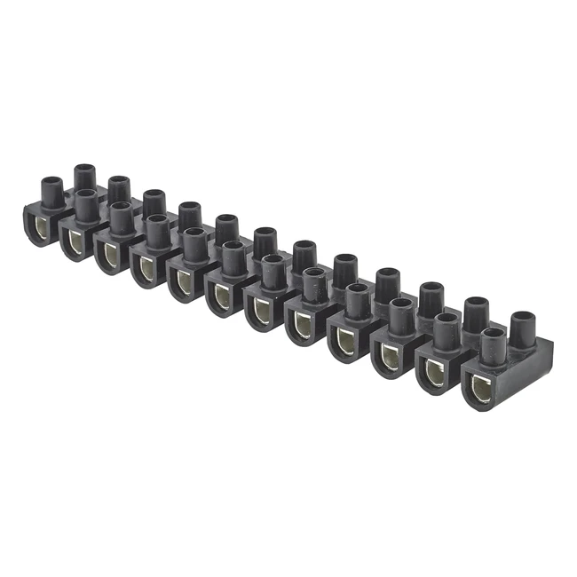 Blocs de Jonction Électriques 12 Plots 25mm Noir - Debflex 704060