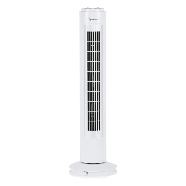 Signature S40012 Portable 29 Inch Oscillating Tower Fan - 3 Speed Settings & 1 Hour Timer
