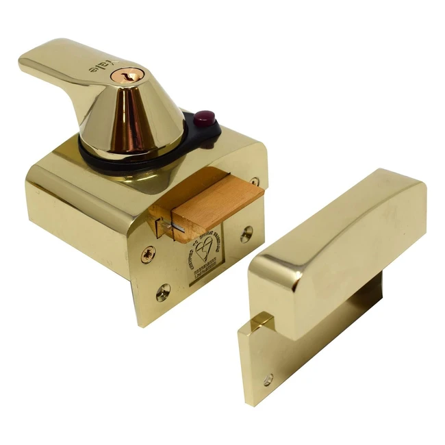 Yale PBS1BLXPB60 British Standard Nightlatch 60mm Brass Finish High Security