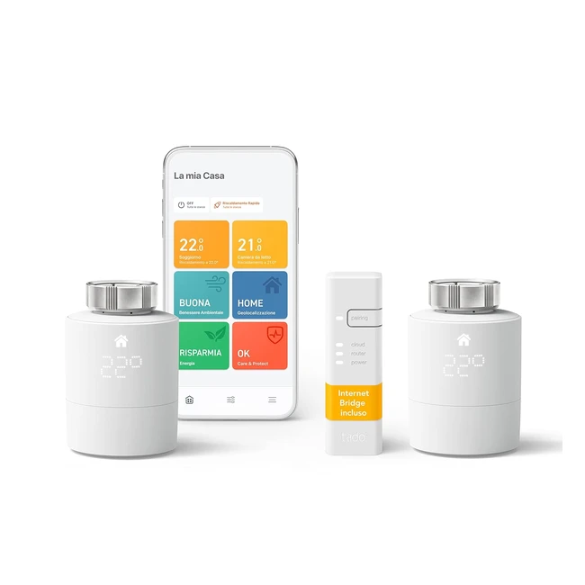 Tado Wifi Kit Base V3 - Termostato Smart Digitale - Incl 2 Valvole Termostatich