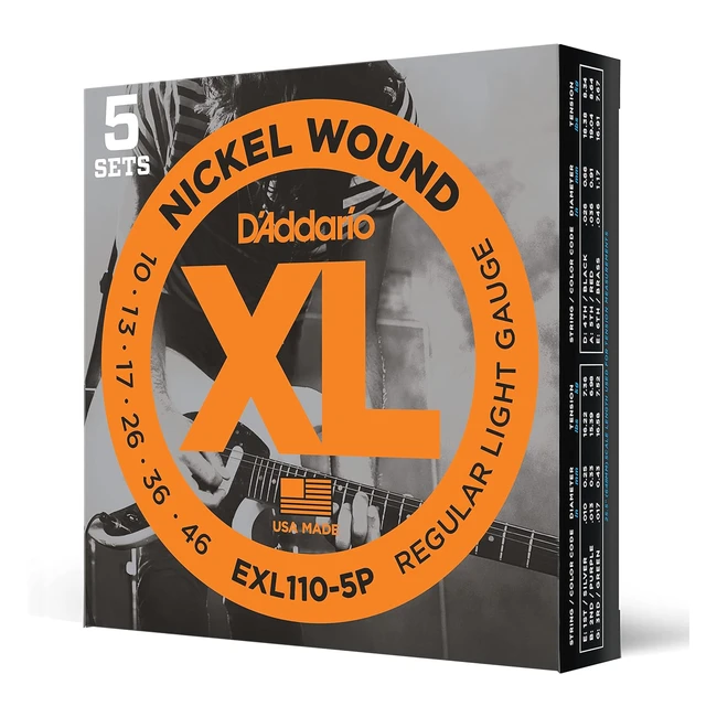 DAddario XL Nickel Electric Guitar Strings EXL1105P - Perfect Intonation Consi