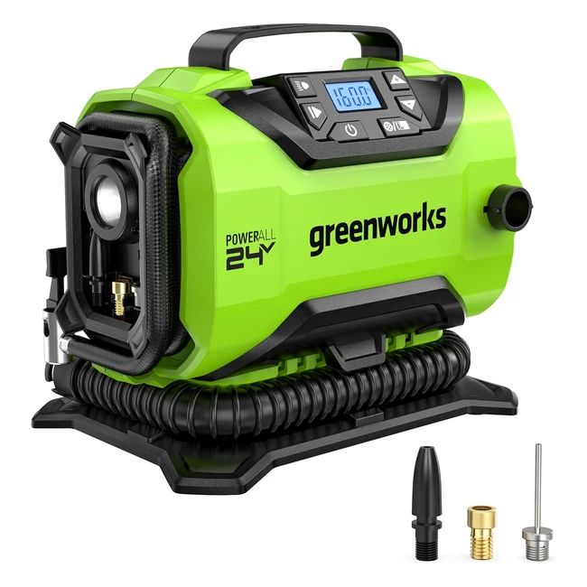 Greenworks G24IN Tyre Inflator Car Air Compressor Cordless Portable Air Pump 11 