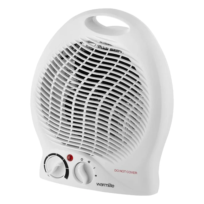 Warmlite WL44002 Thermo Fan Heater 2000W White - 2 Heat Settings  Overheat Prot
