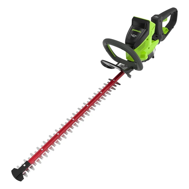 Greenworks 26 Battery Hedge Trimmer GD40HT66 - Dual Action Blade Brushless Moto