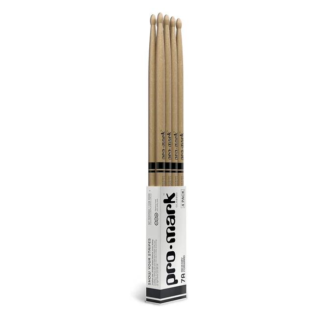 Promark Drum Sticks Classic Forward 7A Hickory Drumsticks - Buy 3 Pairs Get 1 Free