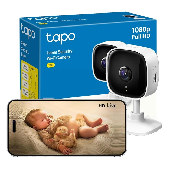 Tapo Mini Smart Security Camera Indoor CCTV 1080P 2Way Audio Night Vision TC60
