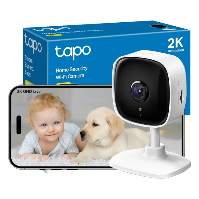 Tapo 2K Indoor Security Camera Dog Camera Baby Monitor Motion Detection 2Way Aud