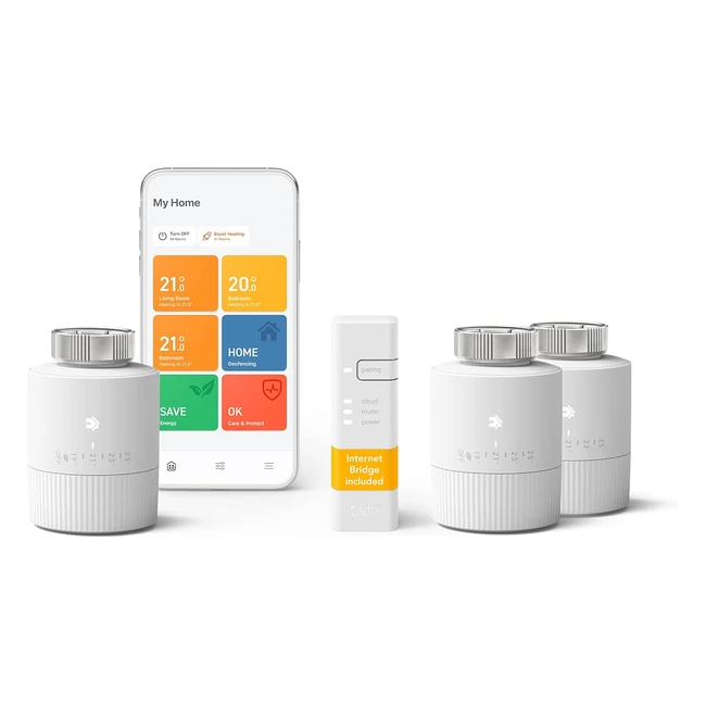 tado Basic Smart Radiator Thermostat WiFi Starter Kit V3 - Save Energy  Control