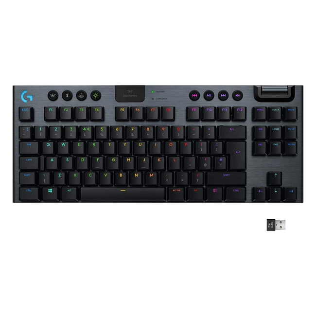 Logitech G915 Lightspeed TKL Wireless Mechanical Gaming Keyboard - Low Profile G