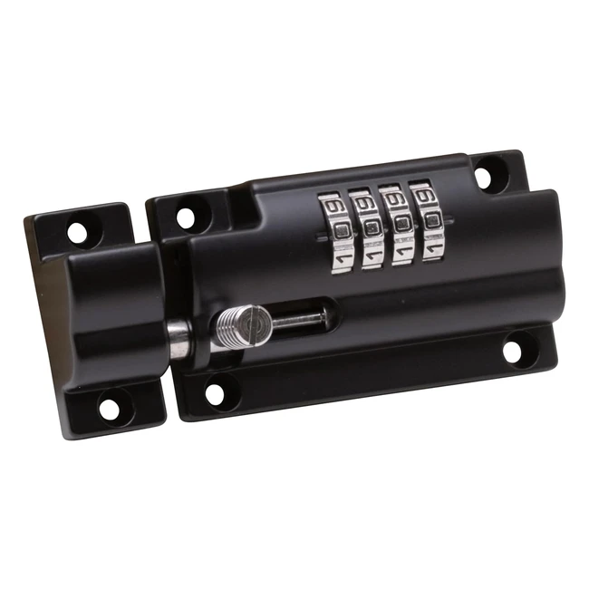 Sterling CLB110BK 110mm 4 Combination Locking Bolt Black - Anti-Tamper Security