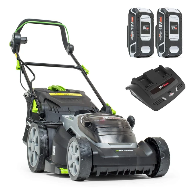 Murray 2x18V 36V Cordless Lawn Mower IQ18WM37 by Briggs & Stratton - Up to 425m2 Coverage