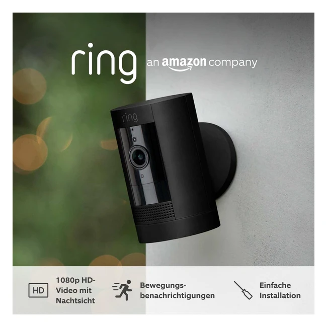 Ring Auenkamera Akku Stick Up Cam Battery 1080p HD WLAN Wetterfest