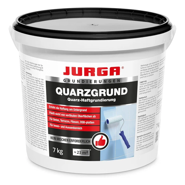 Jurga Quarzgrundierung wei 7 kg - Haftgrundierung Fliese auf Fliese mit Quarzs