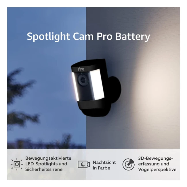 Ring Spotlight Kamera Pro - Zertifiziert  Generalberholt - HDR-Video - WLAN -