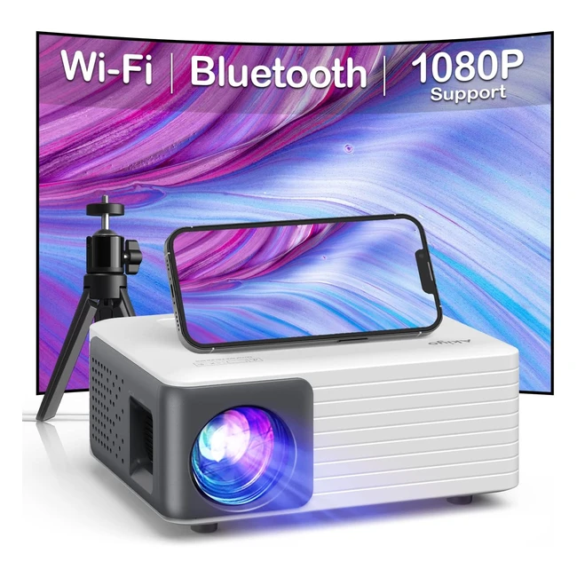 Mini Projecteur WiFi Bluetooth Akiyo O1 1080p 360 Trpied Supporte Smartphone H