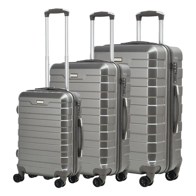 RMW Suitcase 3 Piece Set PC Hard Shell Lightweight TSA Combination Lock 4 Dual S