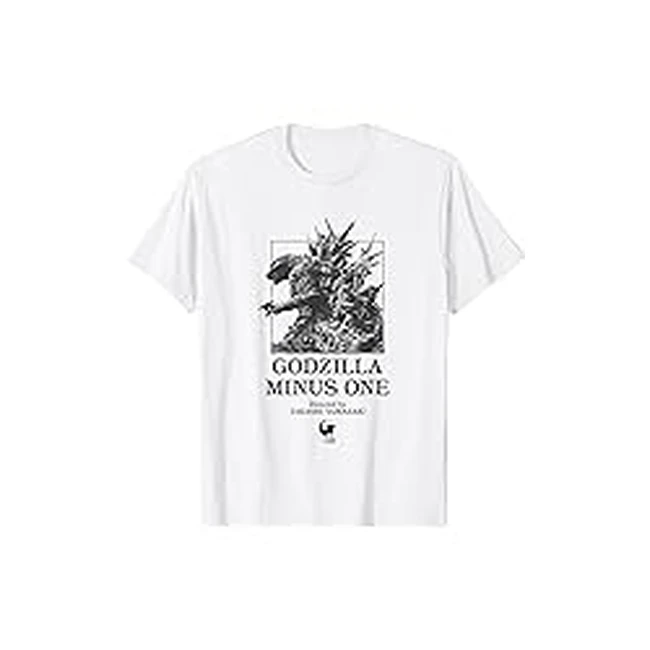 T-shirt Godzilla Minus One Demi-visage Noir et Blanc - Rf12345 - Livraison Gr