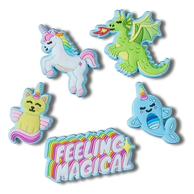Crocs Unisexs Feeling Magical 5 Pack Shoe Charms - One Size - Key Features Spar