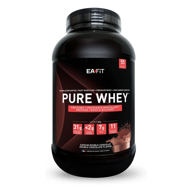 EAFIT Pure Whey 32g Proteines BCAA Vitamines Chocolat 22kg