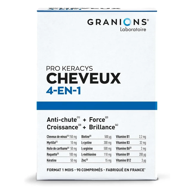 Granions Pro Keracys 4en1 - Antichute Cheveux - Force - Croissance - Brillance