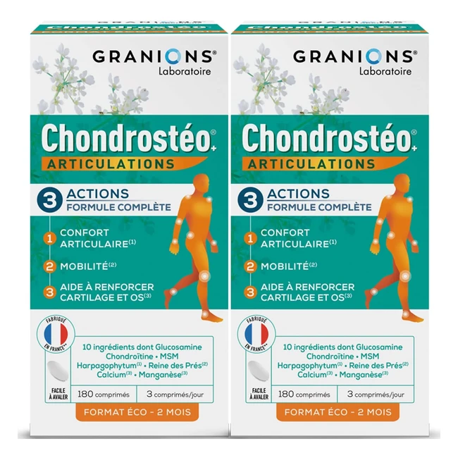 Granions Chondrosto Articulations 2x180 comprims - Glucosamine Chondrotine M