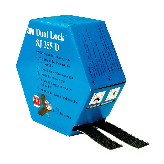 3M Dual Lock SJ457D Fixations Amovibles Translucide 25mm x 10m - 1 Pice