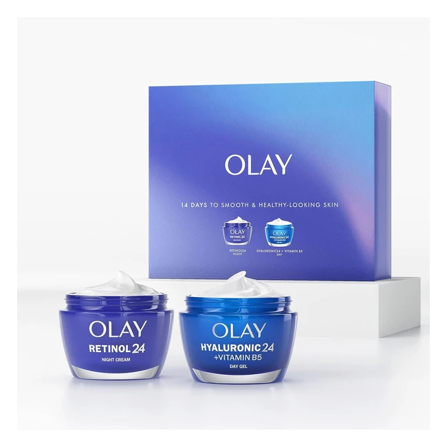Olay Skincare Gift Set Hyaluronic Acid Face Moisturiser Retinol 24 Night Cream N