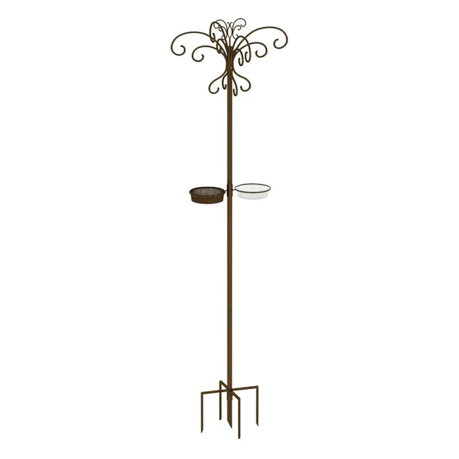 Honeyfields Wild Bird Feeding Station 71481797 - All-in-1 Premium Dining - Brown