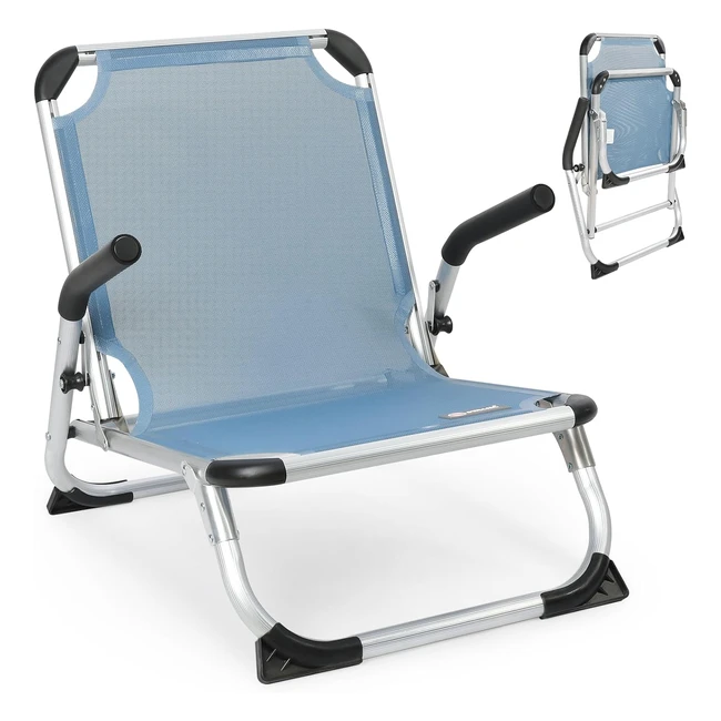 Beach Folding Camping Chair Alu Homecall 30085 Blue Textilene 65cm