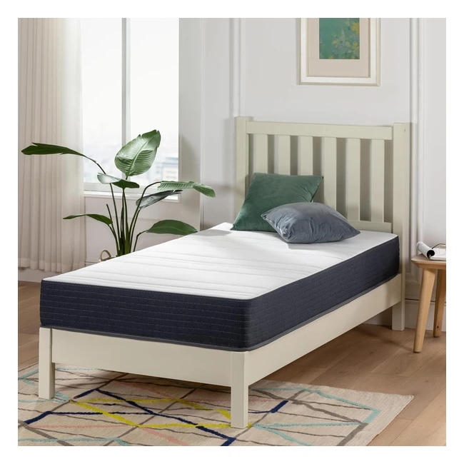 Matelas Zinus Confort Mousse 90x190cm H20cm Moyenne Fermeté Oekotex