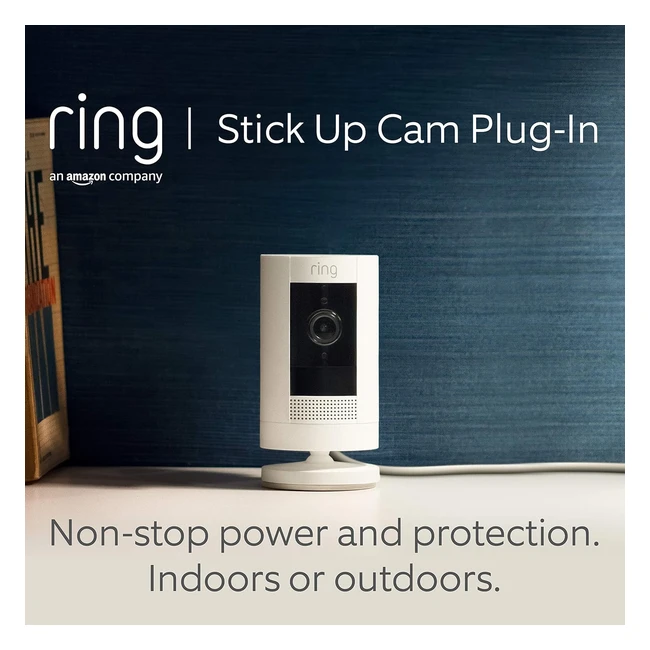 Certified Refurbished Ring Outdoor Camera Plugin Stick Up Cam HD 1080p Video Two