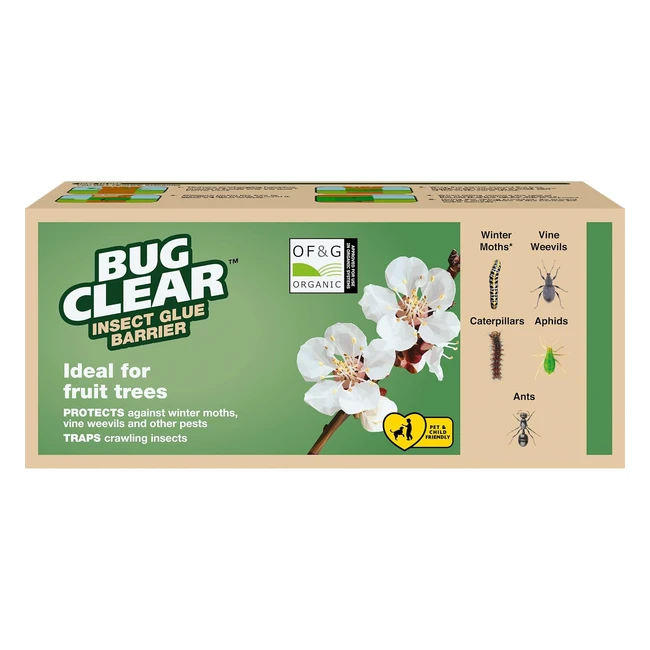 BugClear InsectGlue Barrier 5m - Control Aphids  Pests - Safe for Pets  Childr