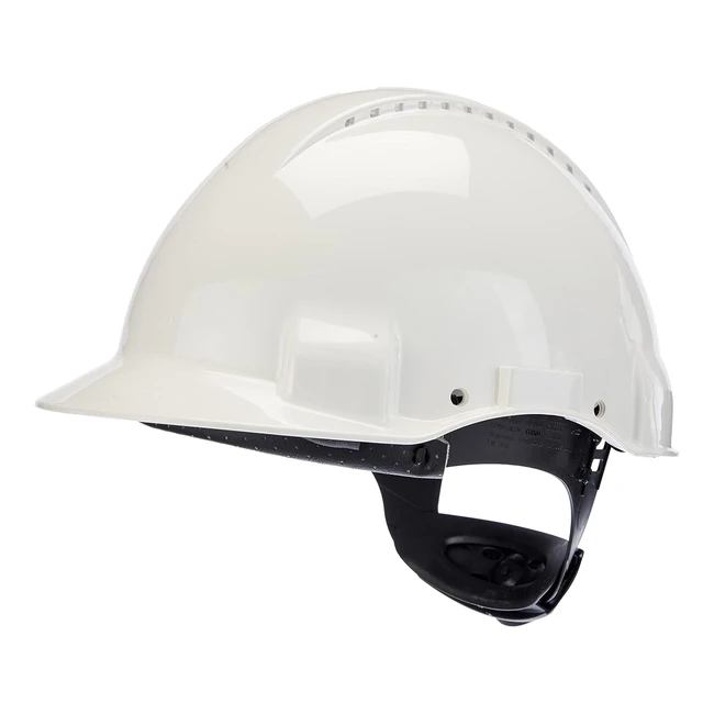 3M Hard Hat G3000NUVVI - UVicator Ratchet Ventilated White