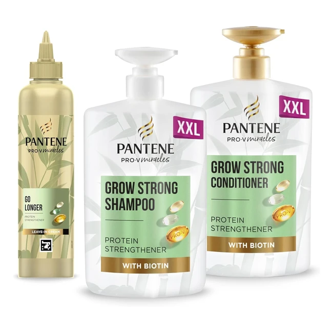 Pantene Grow Strong Shampoo  Conditioner Set - Hair Growth - Reduce Loss - Stre