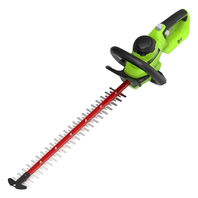 Taille-haies sans fil Greenworks 24V GD24HT61 double action 61cm coupe branches 
