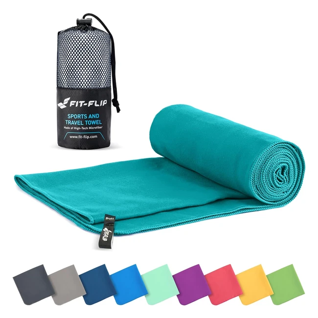 FitFlip Microfibre Towel - Ultra Lightweight  Quick Dry - Gym Travel Beach To