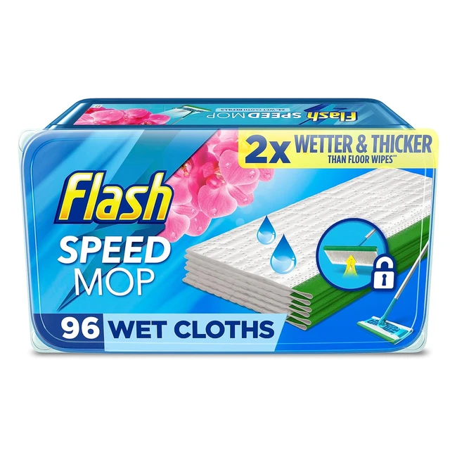 Flash Speedmop Wet Cloth Refills - Wild Orchid - 96 Count - 2x Thicker  Wetter 
