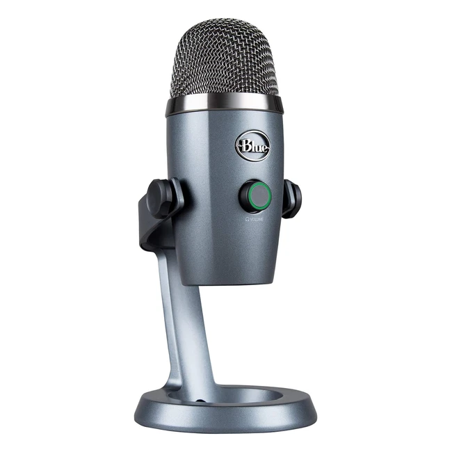 Blue Yeti Nano Premium USB Mic for Recording Streaming Gaming Podcasting on PC and Mac - Cardioid and Omni Pickup Patterns - Blue Voce Effects - Grey